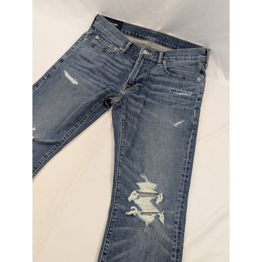 Abercrombie Super Skinny Stretch Jeans Distressed 31x31 Tag Says 31x32 Excellent